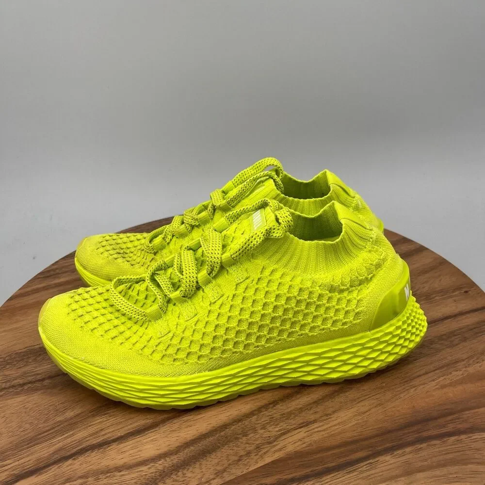 Nobull Shoes Womens Size 10 Neon Yellow Knit Running Comfort Walking Sneakers